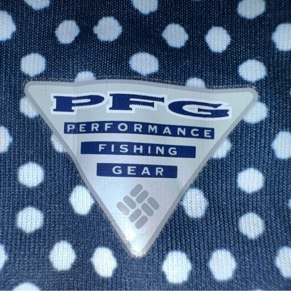 Columbia Performance Fishing Gear Elegant Navy Blue Patterned Sleeveless Dress - Picture 5 of 7